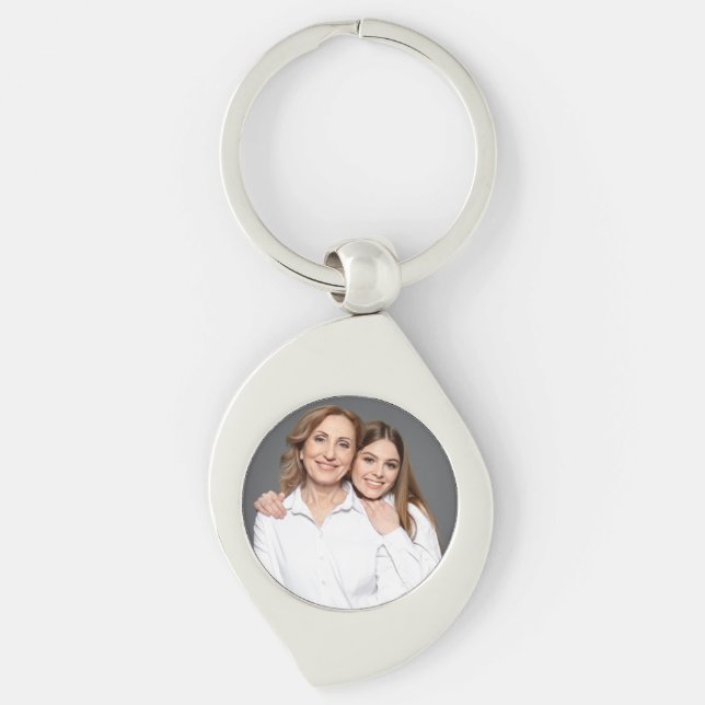 Chaveiro Crie Seu Próprio Foto Personalizado Mãe e Eu (Frente)