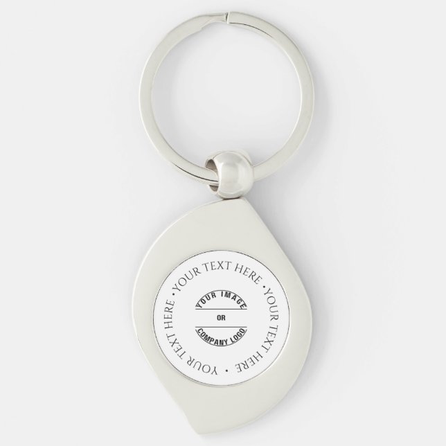 Chaveiro Crie seu próprio modelo personalizado em branco (Frente)