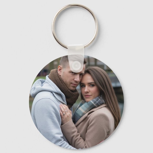 Chaveiro Crie sua imagem perfeita de Casal de arte personal (Frente)