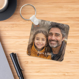 Chaveiro Crie sua própria foto de pai e filha