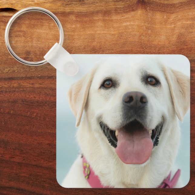 Chaveiro Crie Sua Própria Foto Personalizada de Animal de E (Frente)