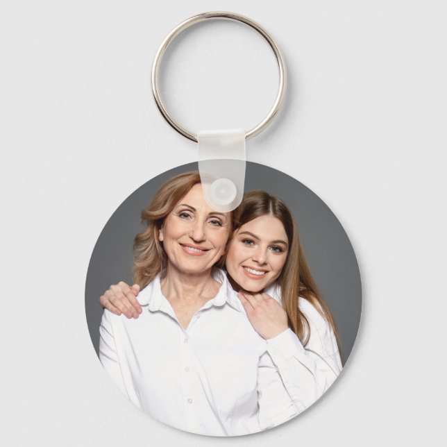 Chaveiro Crie Sua Própria Foto Personalizada Mamãe e Eu (Frente)