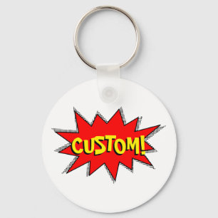 Chaveiro Crie Suas Próprias Onomatopopeias Super Heróis! 