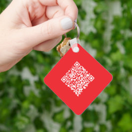 Chaveiro Crie um código QR vermelho digitalizável (editável