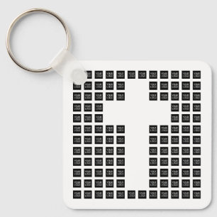 Chaveiro Crie um padrão cruzado com qualquer tecla de logot