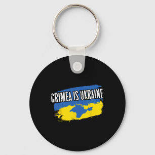 Chaveiro Crimeia É a Ucrânia - Cores da Bandeira Ua Mapa da