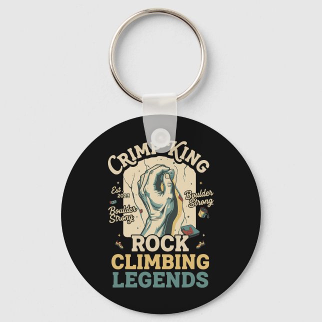 Chaveiro Crimp King Rock Climbing Legends Boulder  (Frente)
