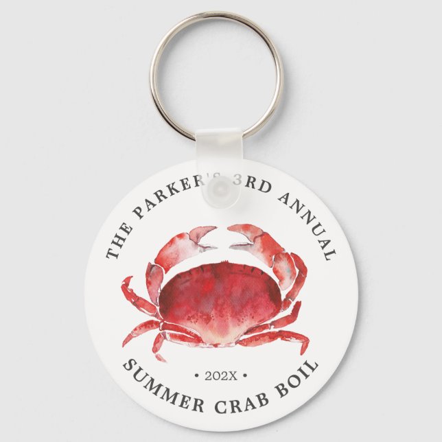 Chaveiro Crimson Crab | Evento de Boil do Caranguejo (Frente)