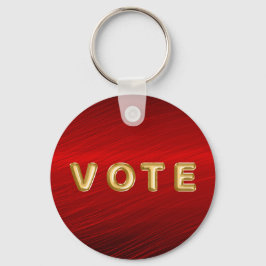 Chaveiro Crimson Red Metallic Graphic Vote