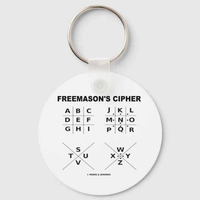 Chaveiro Criptografia de Freemason (Frente)