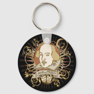 Chaveiro Crista de William Shakespeare (ouro)