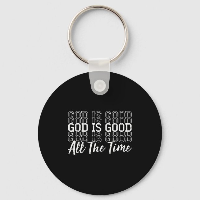 Chaveiro Cristão Jesus Deus É Bom O Tempo Todo Religioso (Frente)