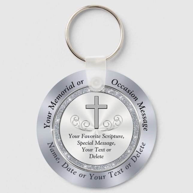 Chaveiro Cristão Personalizado, Guardas Funerais para Convi (Frente)