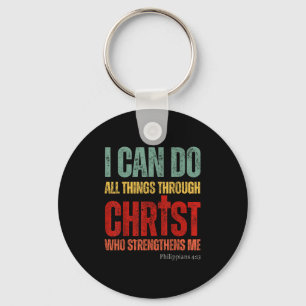 Chaveiro Cristianismo Vintage Posso Fazer Todas as Coisas A