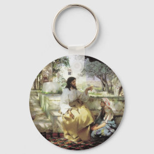 Chaveiro Cristo com Martha e Maria cerca de 1886