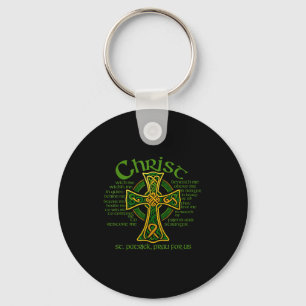 Chaveiro Cristo Comigo Cruz Celta Peitoral de São Patrício