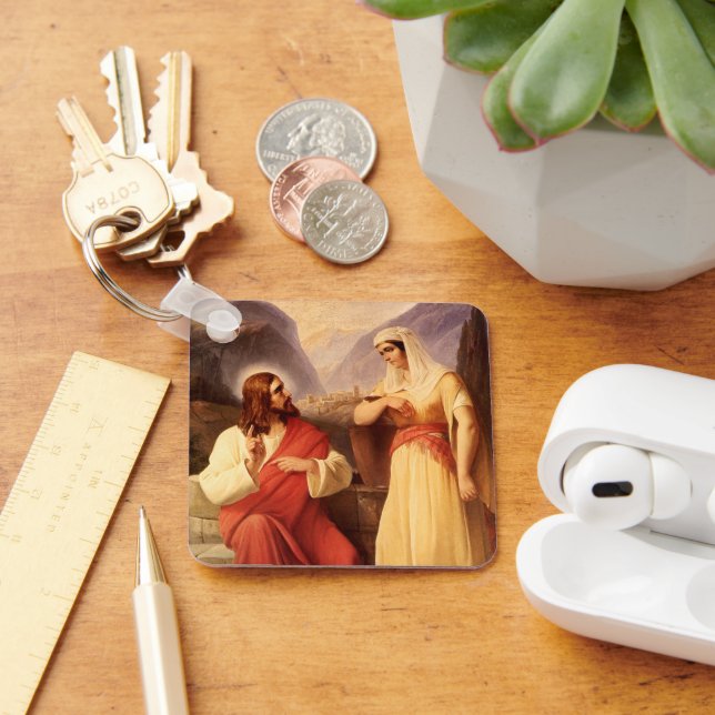 Chaveiro Cristo e a Samaritana por Christian Schleisner (Mesa)