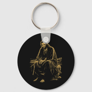 Chaveiro Cristo no Deserto Oração de Jesus Fés Cristãs