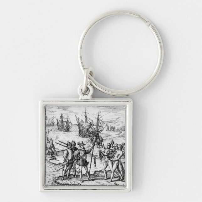 Chaveiro Cristóvão Colombo que recebe presentes (Frente)