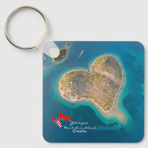 Chaveiro Croácia Hrvatska Galešnjak, Ilha do Amor Coraç