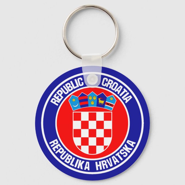 Chaveiro Croácia Round Emblem (Frente)