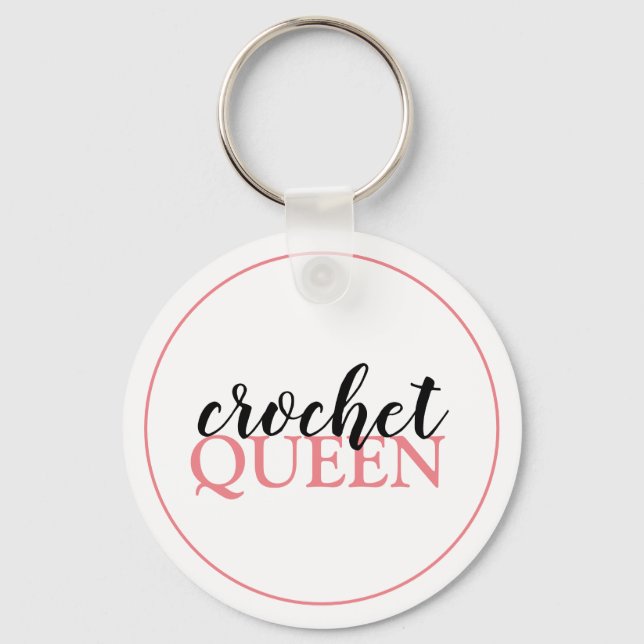 Chaveiro Crochet Queen Script (Frente)