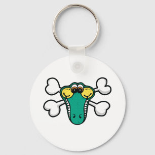 Chaveiro Crocodilo Crânio e Crossbones