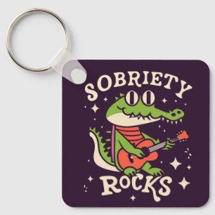 Chaveiro Crocodilo Engraçado Cartoon Sobriety Rocks Persona