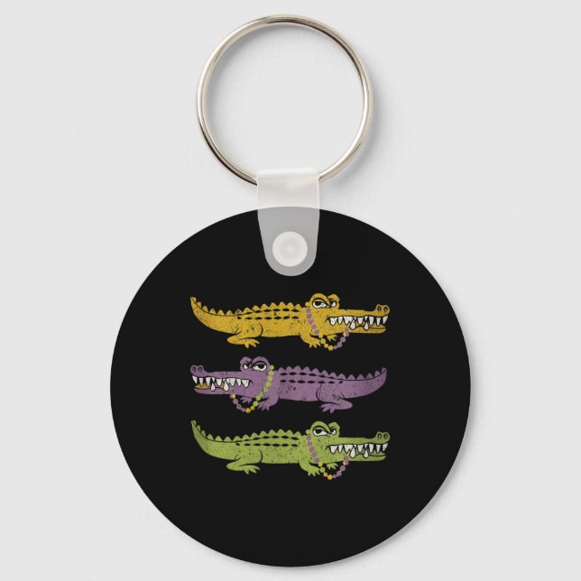 Chaveiro Crocodilos Mardi Gras Louisiana Men (Frente)