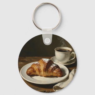 Chaveiro Croissant Dourado Vida Quieta Café