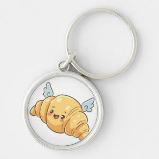 Chaveiro Croissantinho Anjo Cute Cute Cute Asas Croissantin