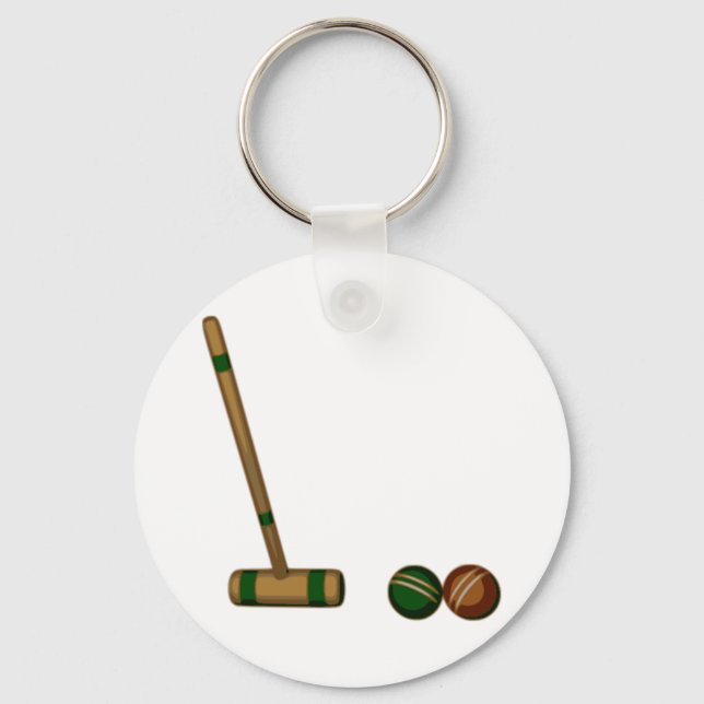 Chaveiro Croquet Mallet and Balls (Frente)