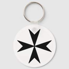 Chaveiro Cross Of Malta v2 (preto em branco)