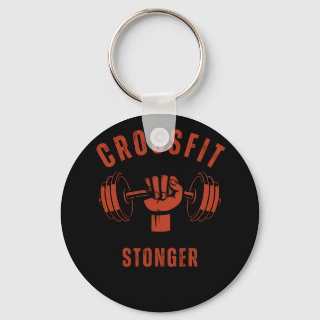 Chaveiro CrossFit Stronger--Power & Strength Mindset (Frente)
