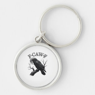 Chaveiro Crow, F-Caw-F Funny Bird Moon Gothic Tri-Blend Cri