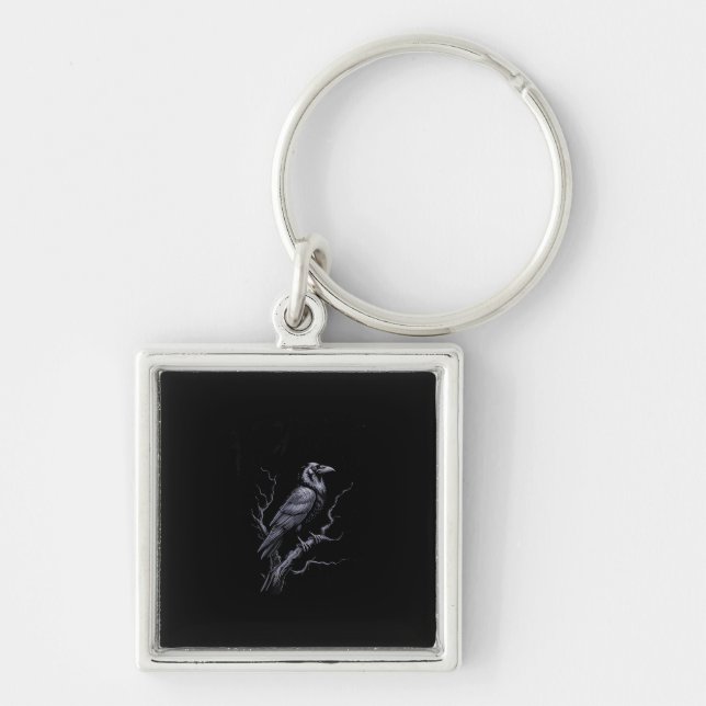 Chaveiro Crow F-Caw-F Funny Bird Saying Humor Meme (Frente)