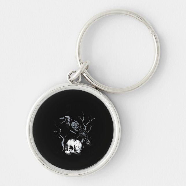 Chaveiro Crow F-Caw-F Funny Bird Saying Humor Meme Desin (Frente)