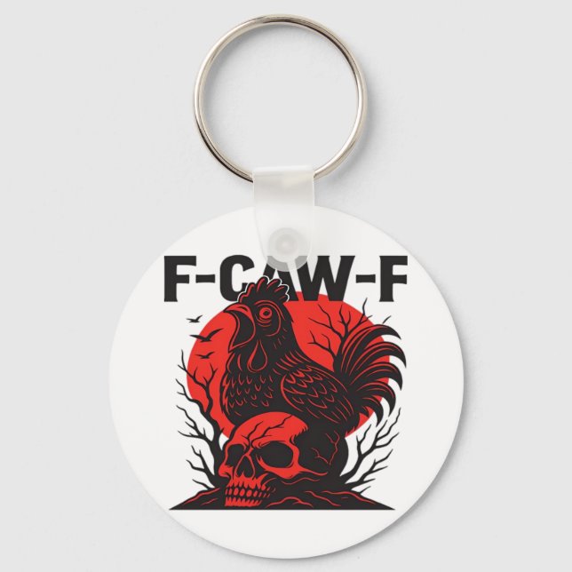 Chaveiro Crow F-Caw-F Funny Gothic Humor (Frente)
