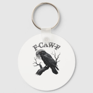 Chaveiro Crow, F-Caw-F Pássaro Engraçado Lua Gótica Tri-Ble