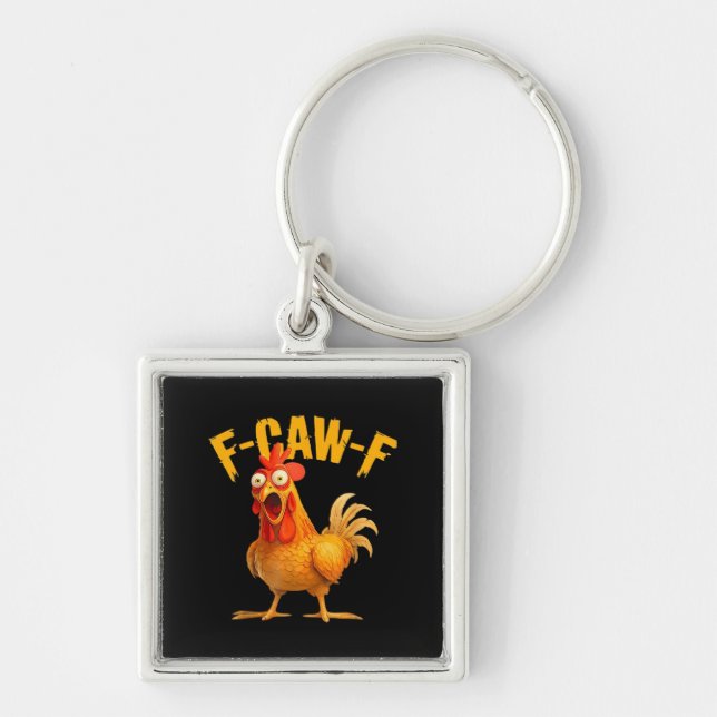 Chaveiro Crow Humor F-Caw-F Gothic Funny Retro Cool (Frente)