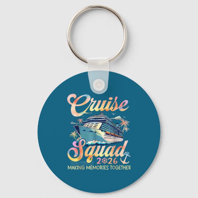 Chaveiro Cruise Squad 2026 Family Group Matching Summer Vac (Frente)