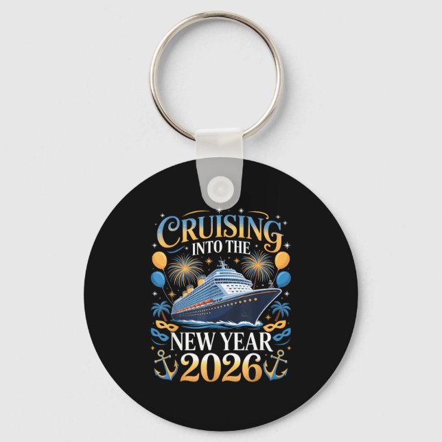 Chaveiro Cruising Into The New Year 2026 Vacation Design  (Frente)