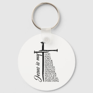 Chaveiro Cruz Cristão Cristo Jesus É Meu Deus Rei Senhor A