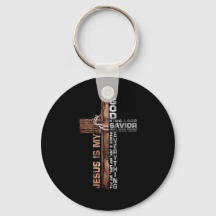 Chaveiro Cruz Cristãos Jesus É Meu Deus Rei Senhor Salvador
