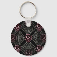 Cruz de ferro gótica medieval com rosa