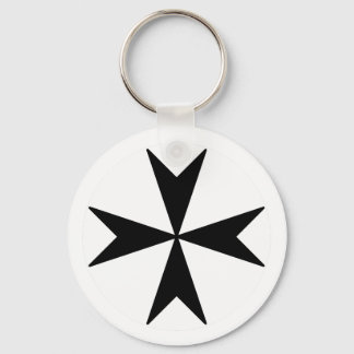 Chaveiro Cruz de Malta v2 (preto no branco)