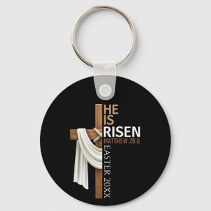 Chaveiro Cruz de Páscoa Vintage Personalizada Ele Ressuscit