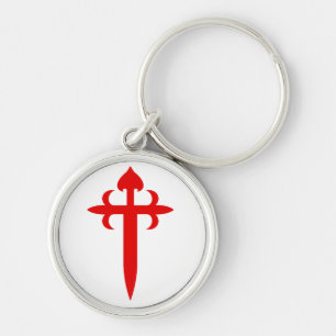 Chaveiro Cruz de São Tiago O Emblema Vermelho em Forma de E