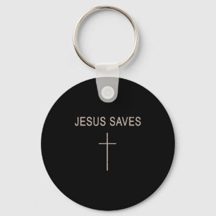 Chaveiro Cruz Jesus Salva Fé Cristã Minimalista Religião
