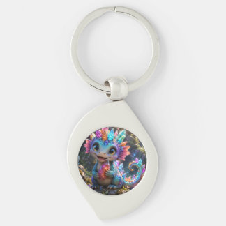 Chaveiro Crystal Sprout – Arte Fantasia de Dragão de Crista